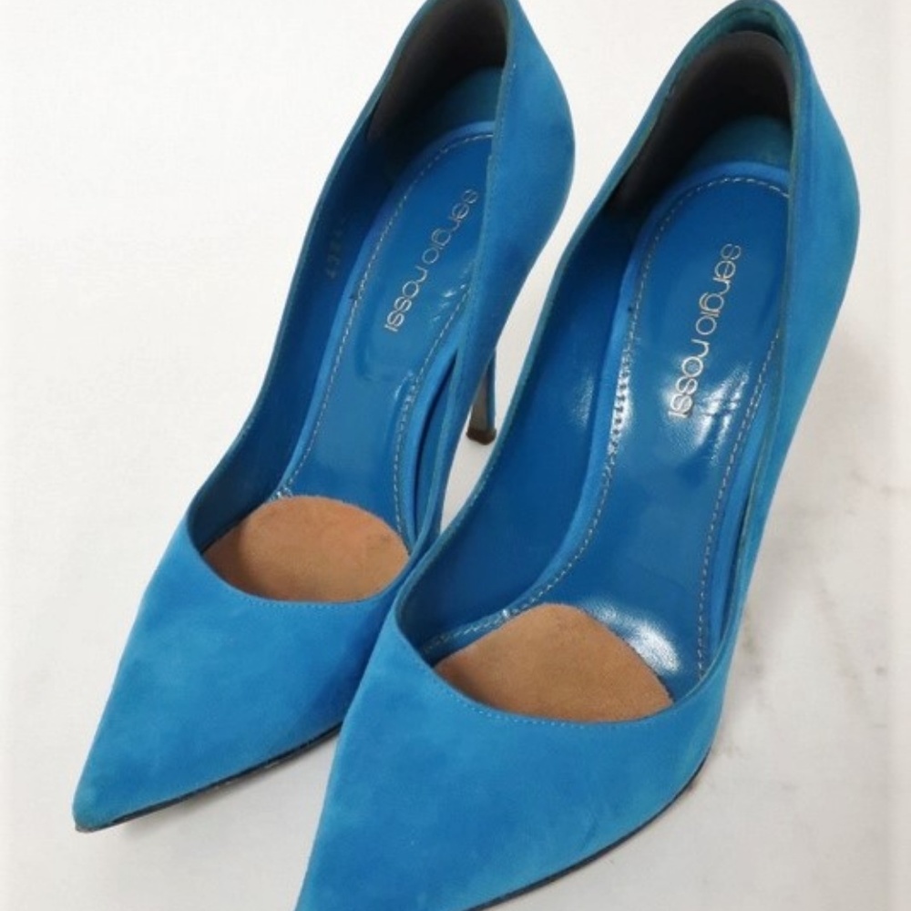 Sergio Rossi Godiva Pump Blue Suede - Picture 5 of 8